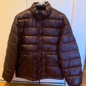 Jcrew Medium Mens Puffer Coat Maroon